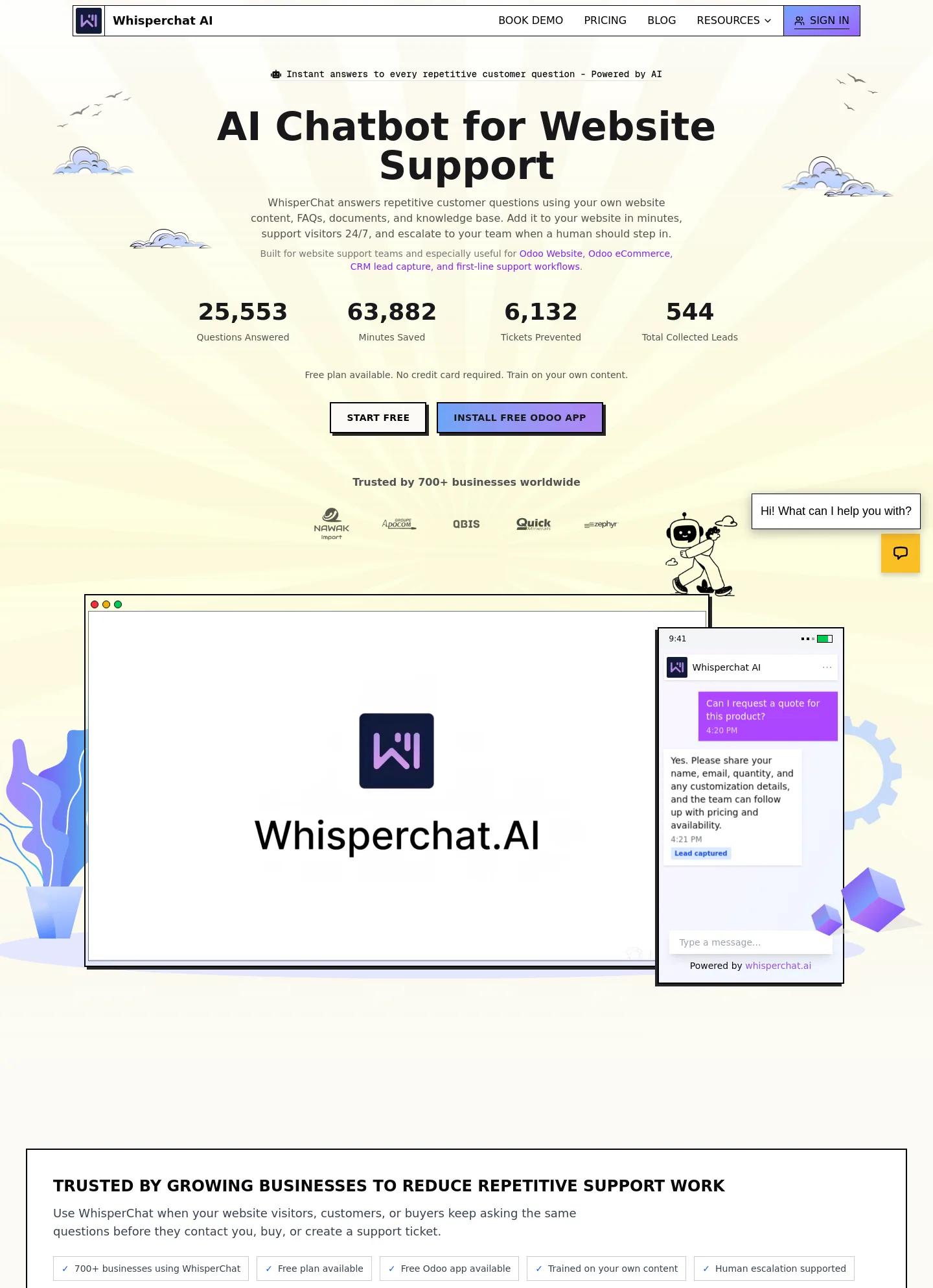 whisperchat.ai — a measured funnel
