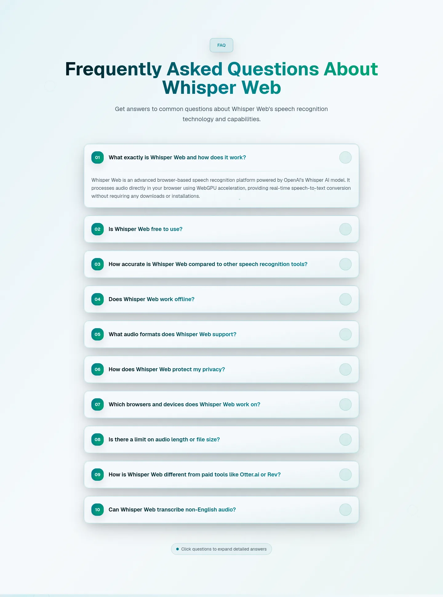 whisperweb.art — FAQ