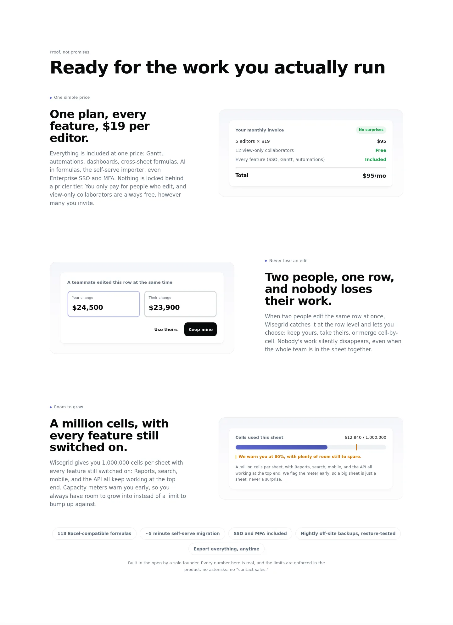wisegrid.co — a real Pricing section