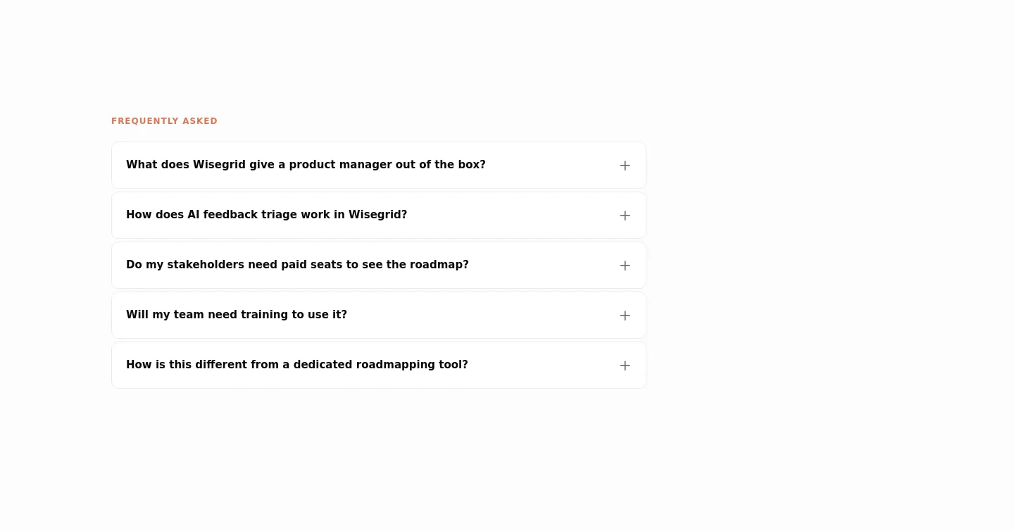 wisegrid.co — a real FAQ section