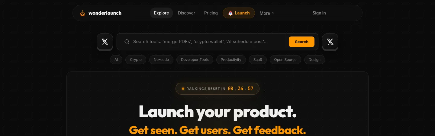 wonderlaunch.app — a measured funnel