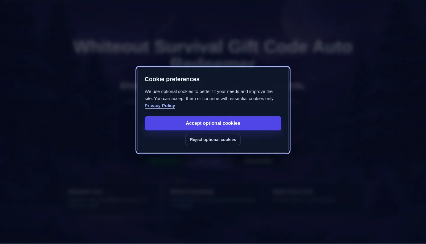 wosredeem.com Hero section