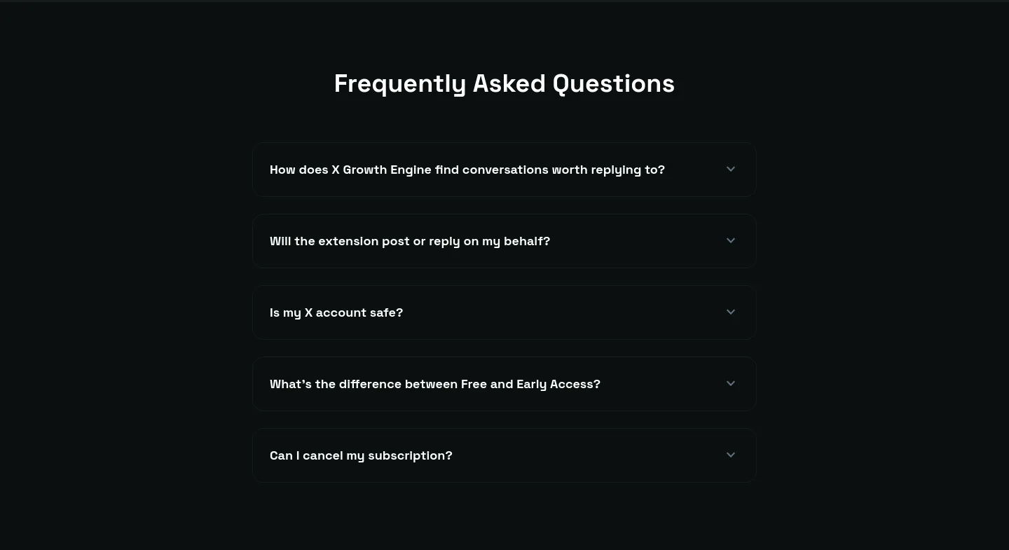 xgrowthengine.com FAQ section