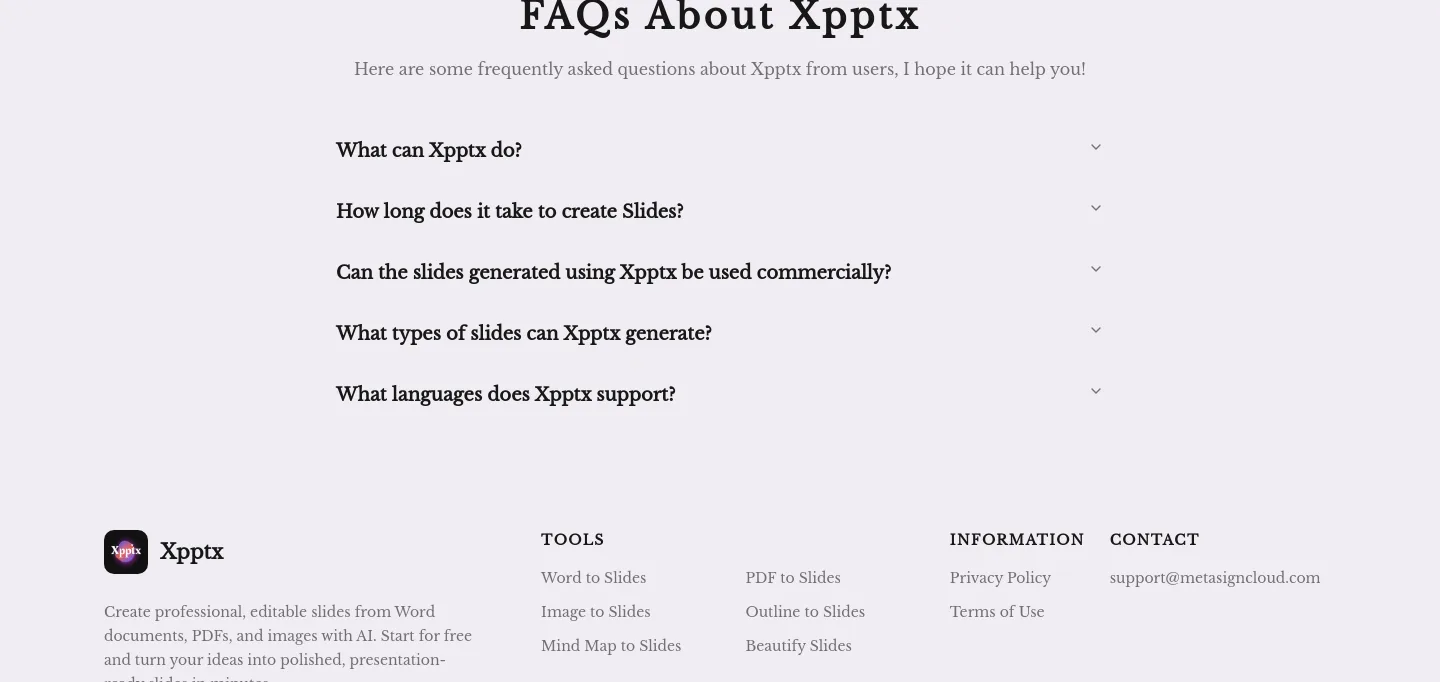 xpptx.com — FAQ