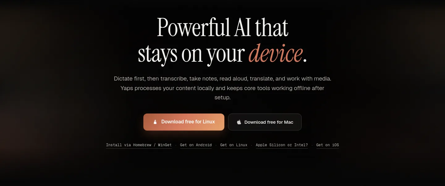 yaps.ai — Hero