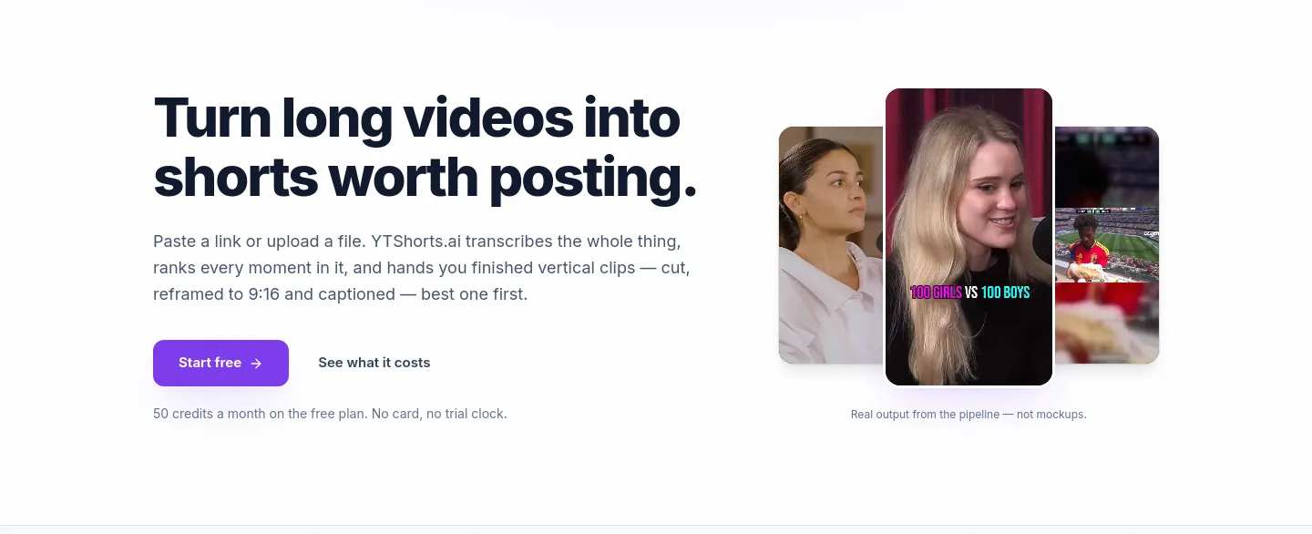 ytshorts.ai — Hero