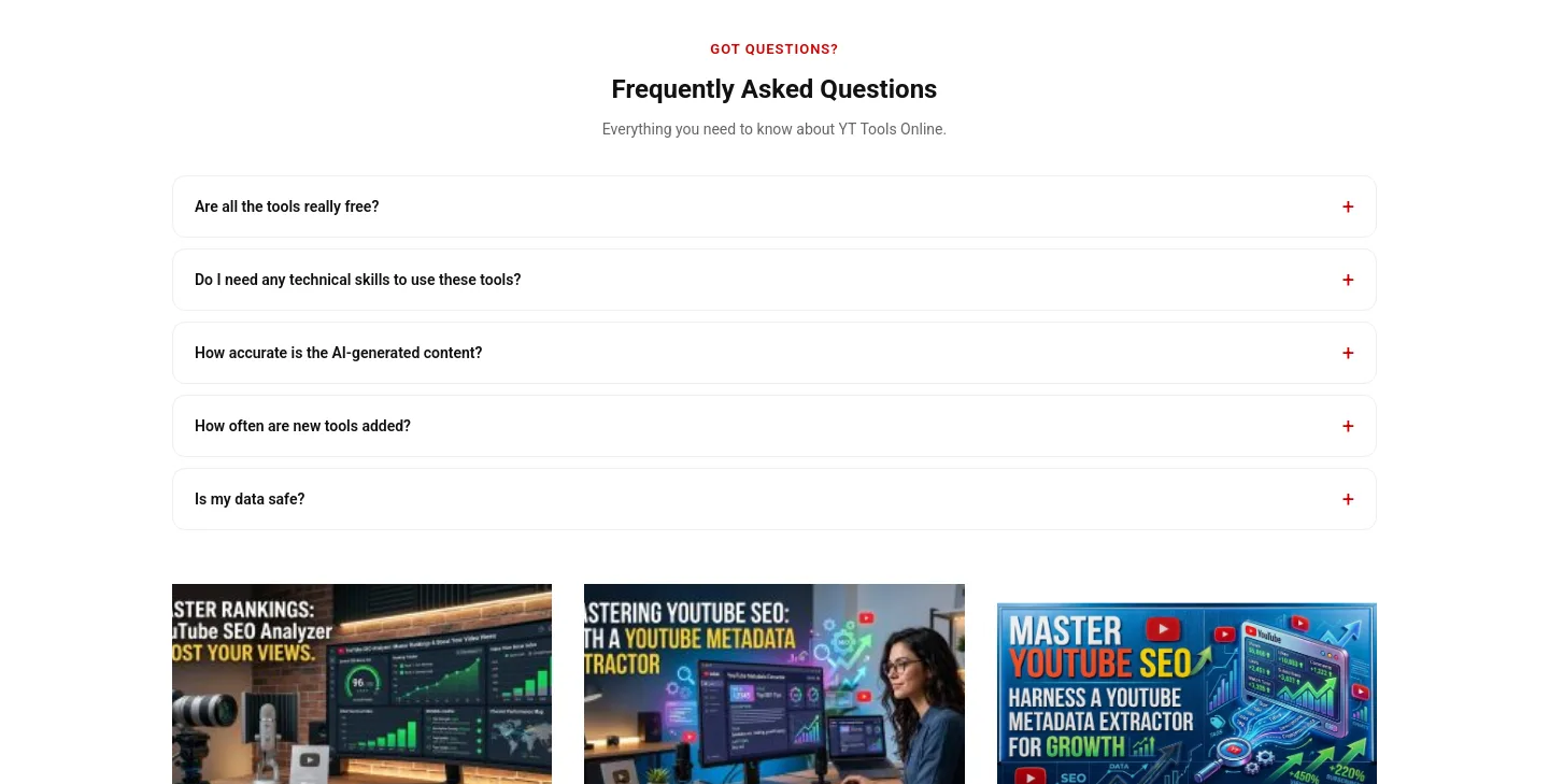 yttoolsonline.com — FAQ