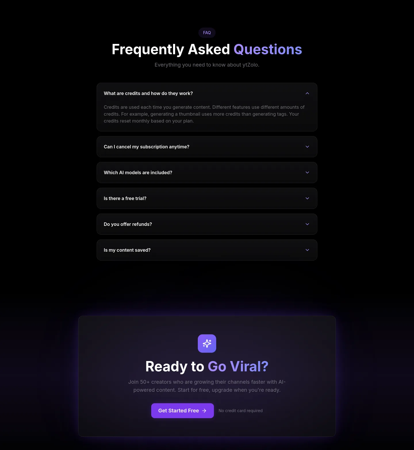 ytzolo.com FAQ section