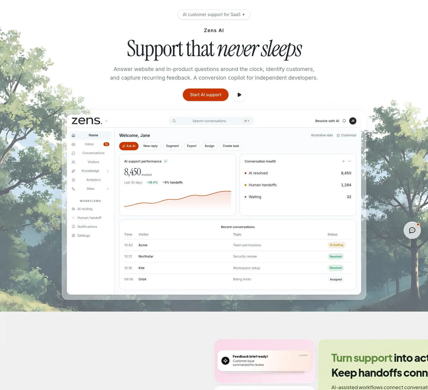 zens.ai — Hero