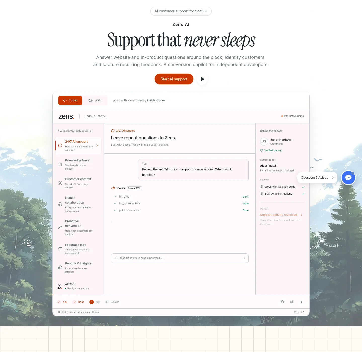 zens.ai — Hero