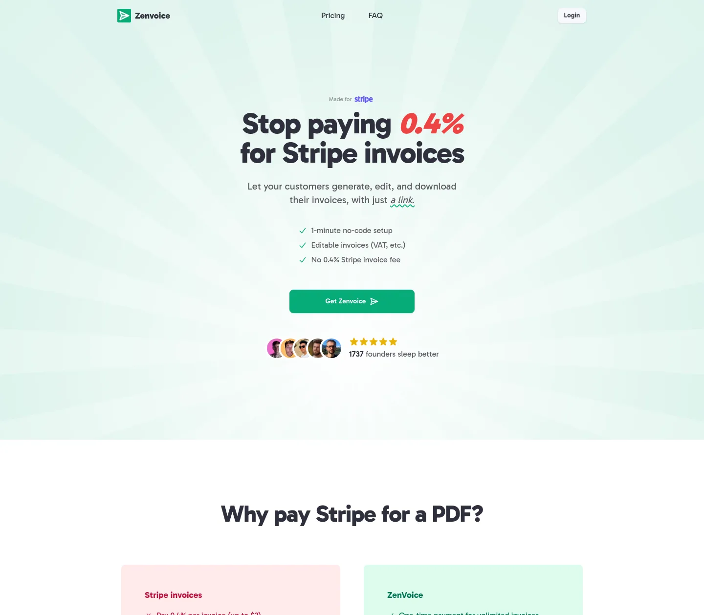 zenvoice.io — a measured funnel