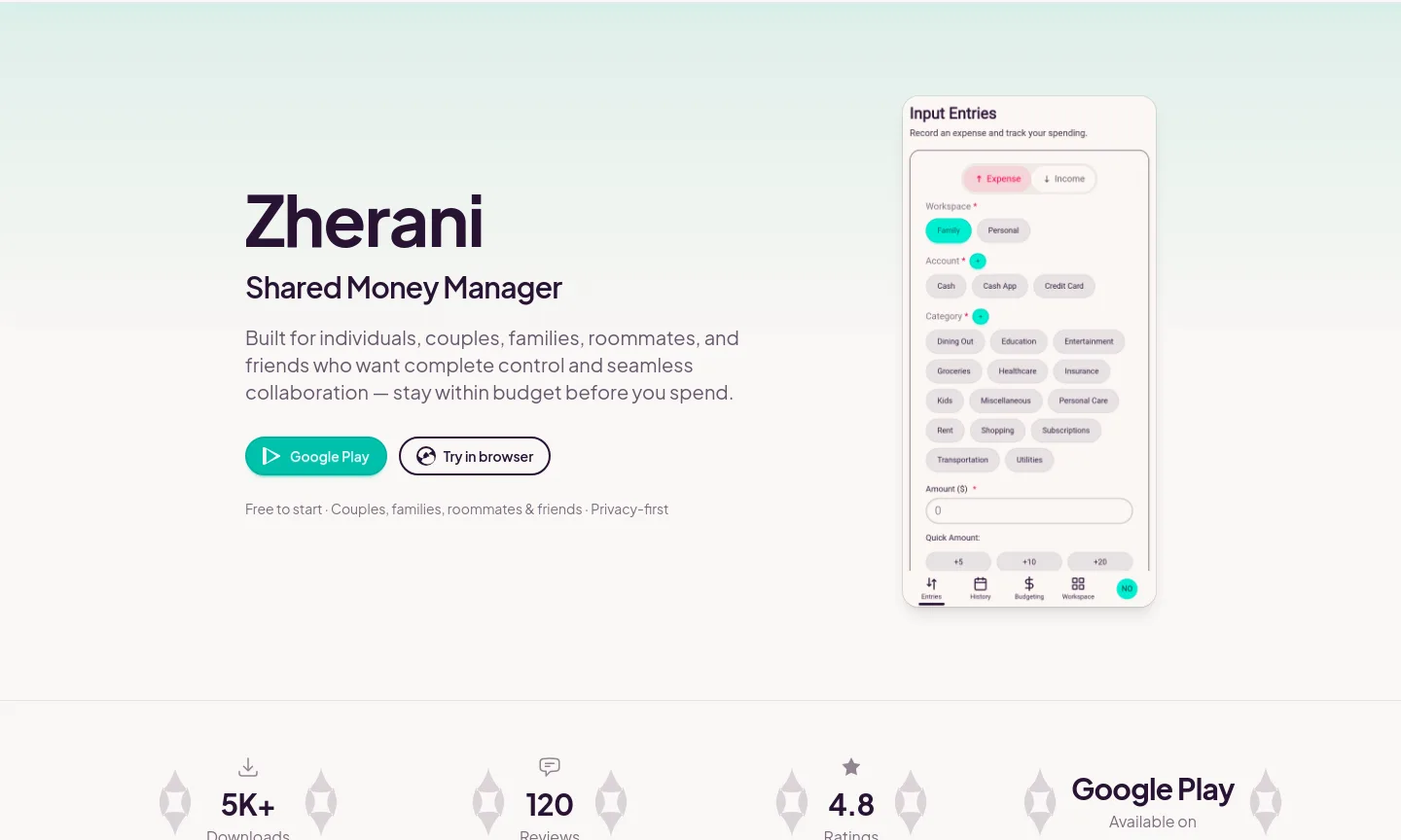 zherani.my.id Hero section
