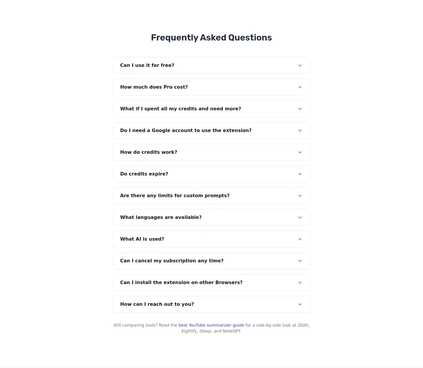 zlothai.com FAQ section