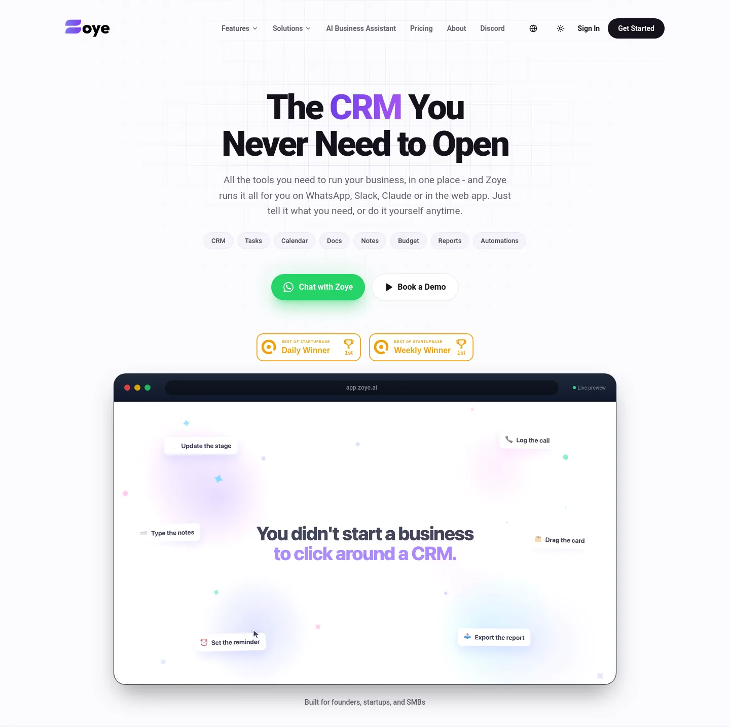 zoye.io — Hero
