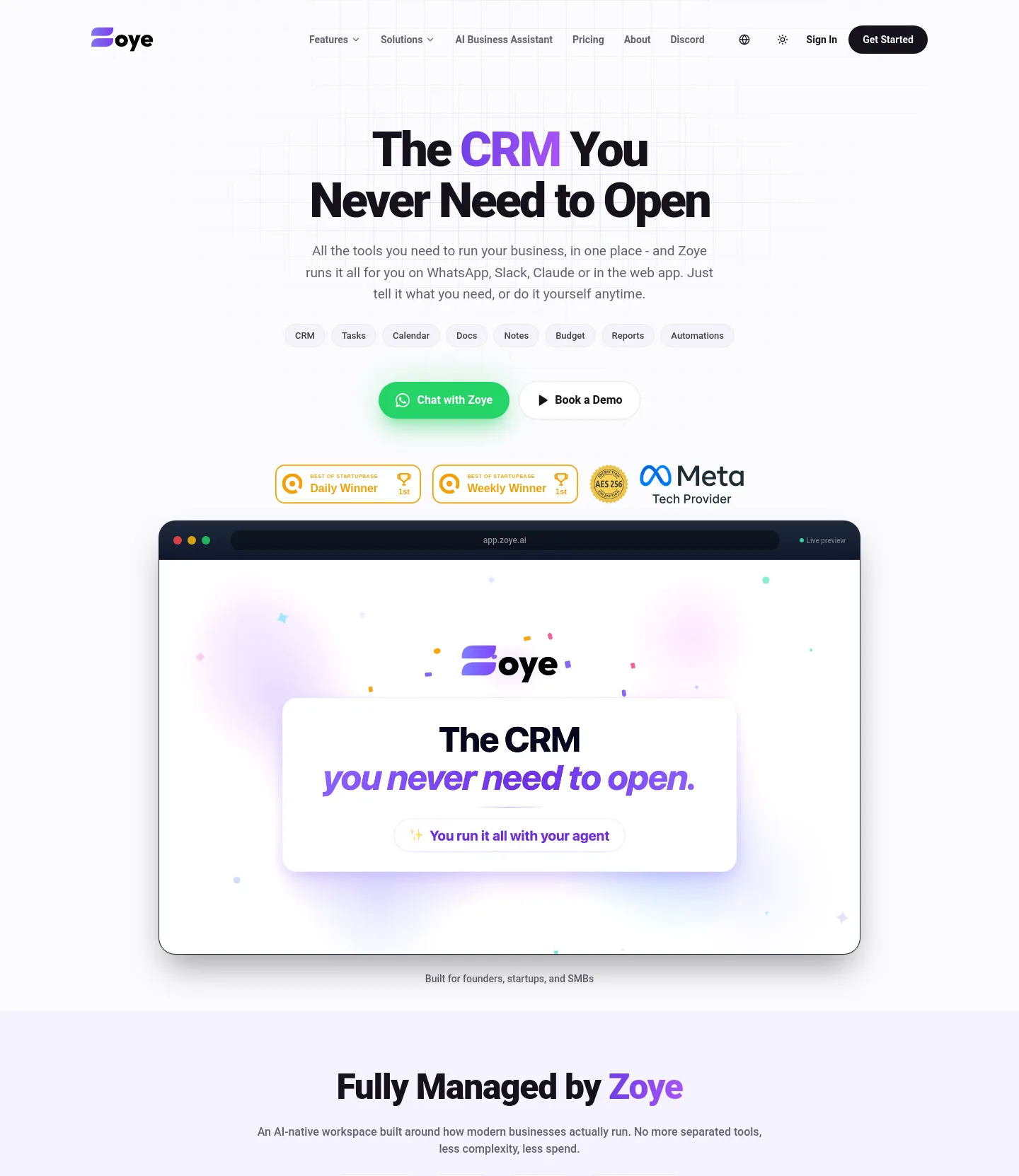 zoye.io — a measured funnel