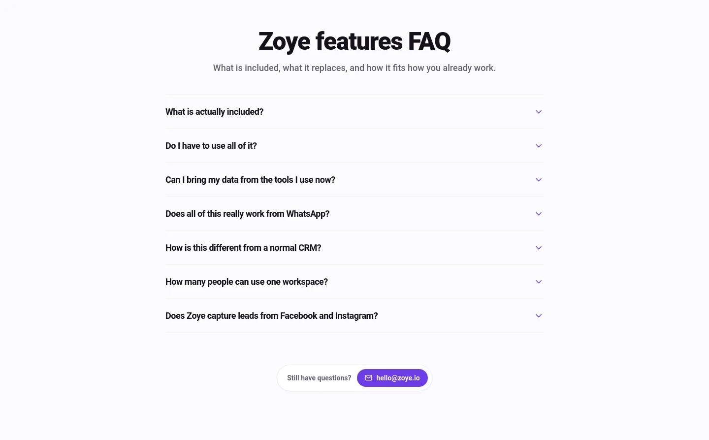 zoye.io — FAQ