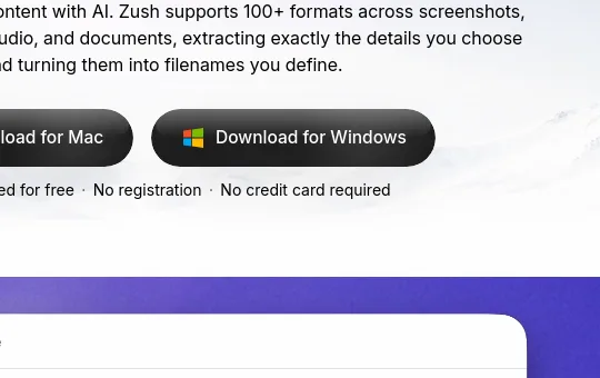 No credit card element from zushapp.com
