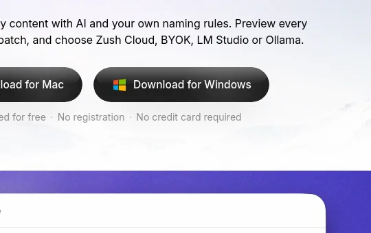 No credit card element from zushapp.com