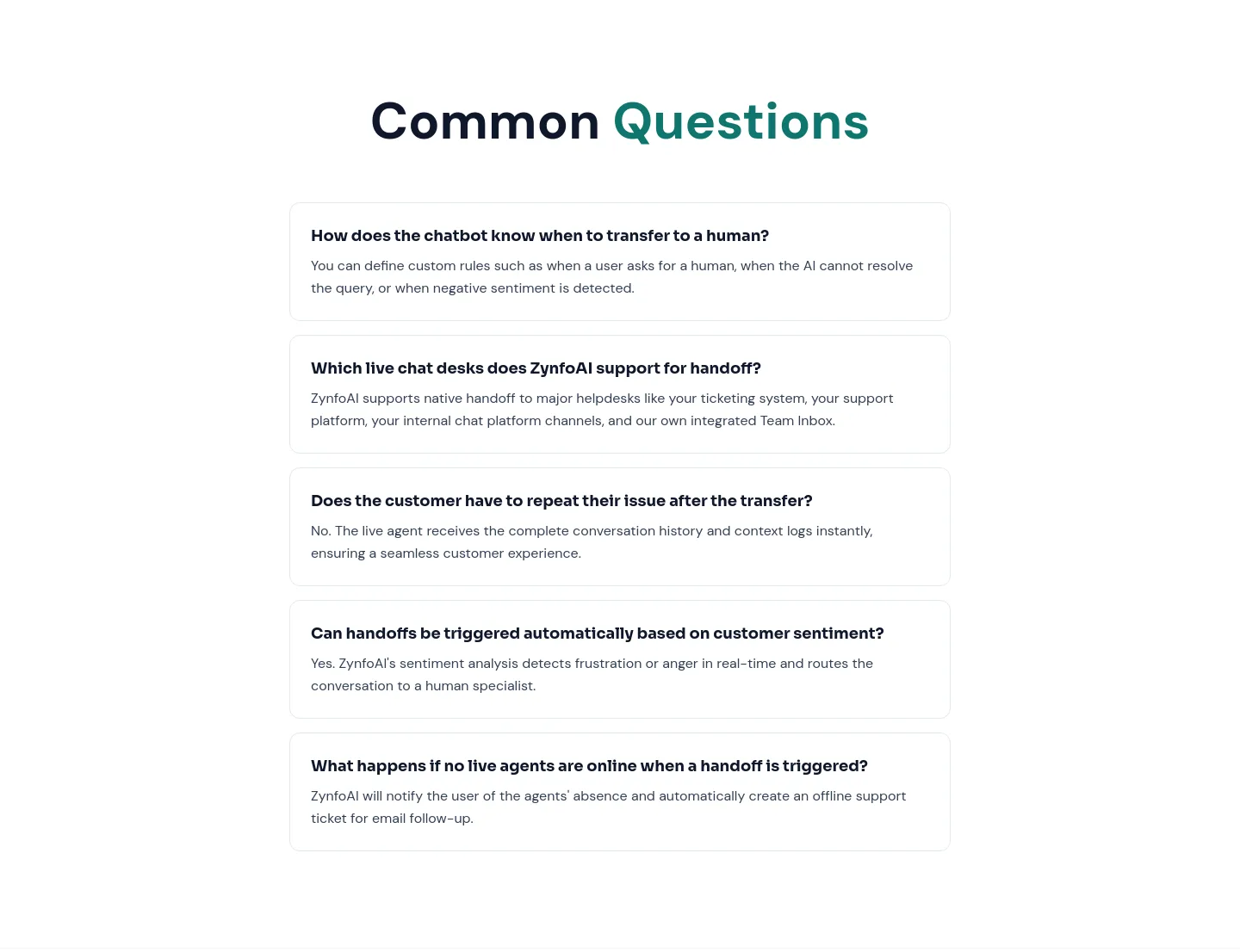 zynfo.ai FAQ section