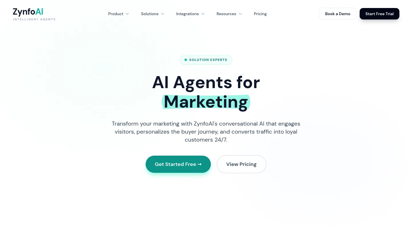 zynfo.ai Hero section