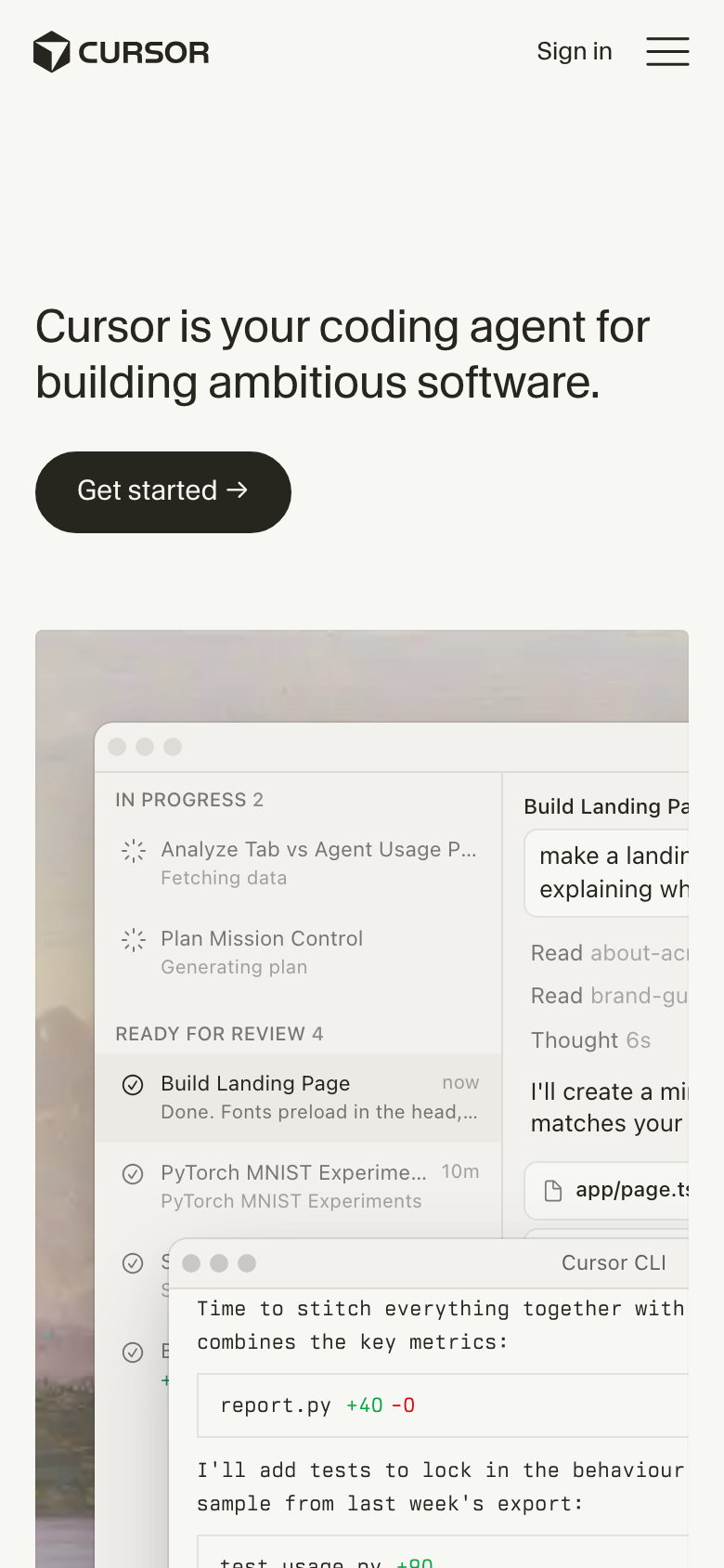 Homepage / Lander