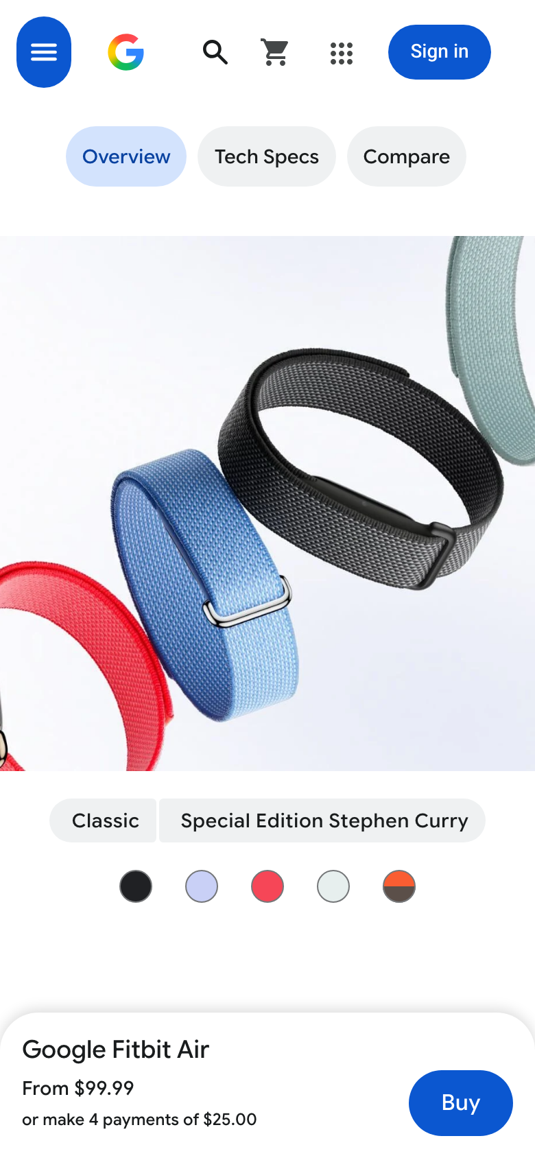 Product page