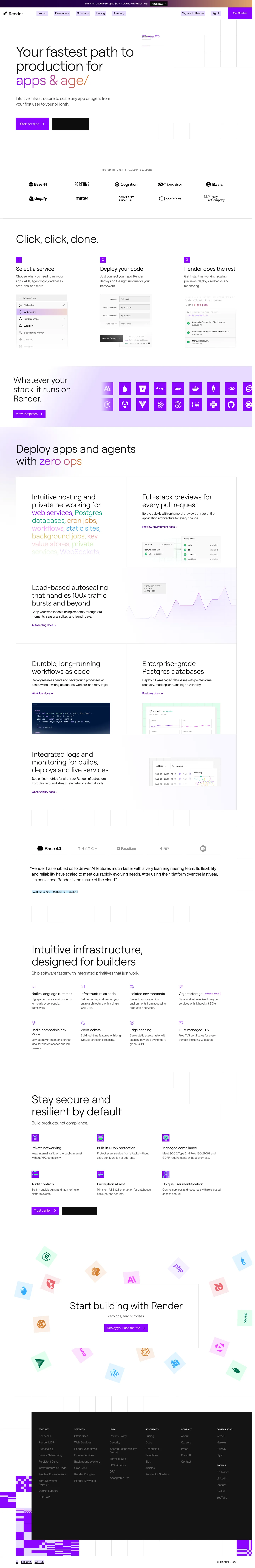 render.com section