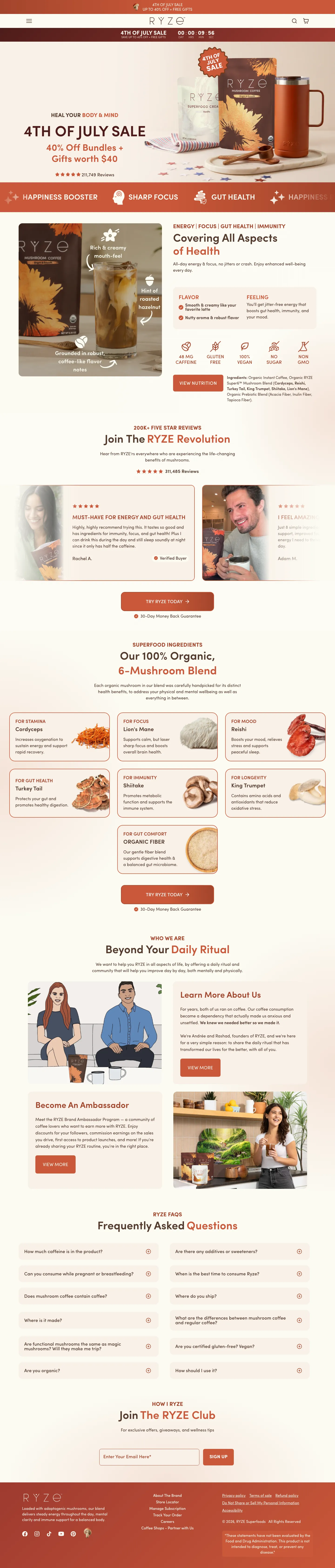 ryzesuperfoods.com · Proof above the fold