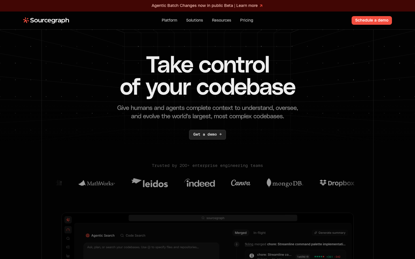 Above-the-fold capture of sourcegraph.com