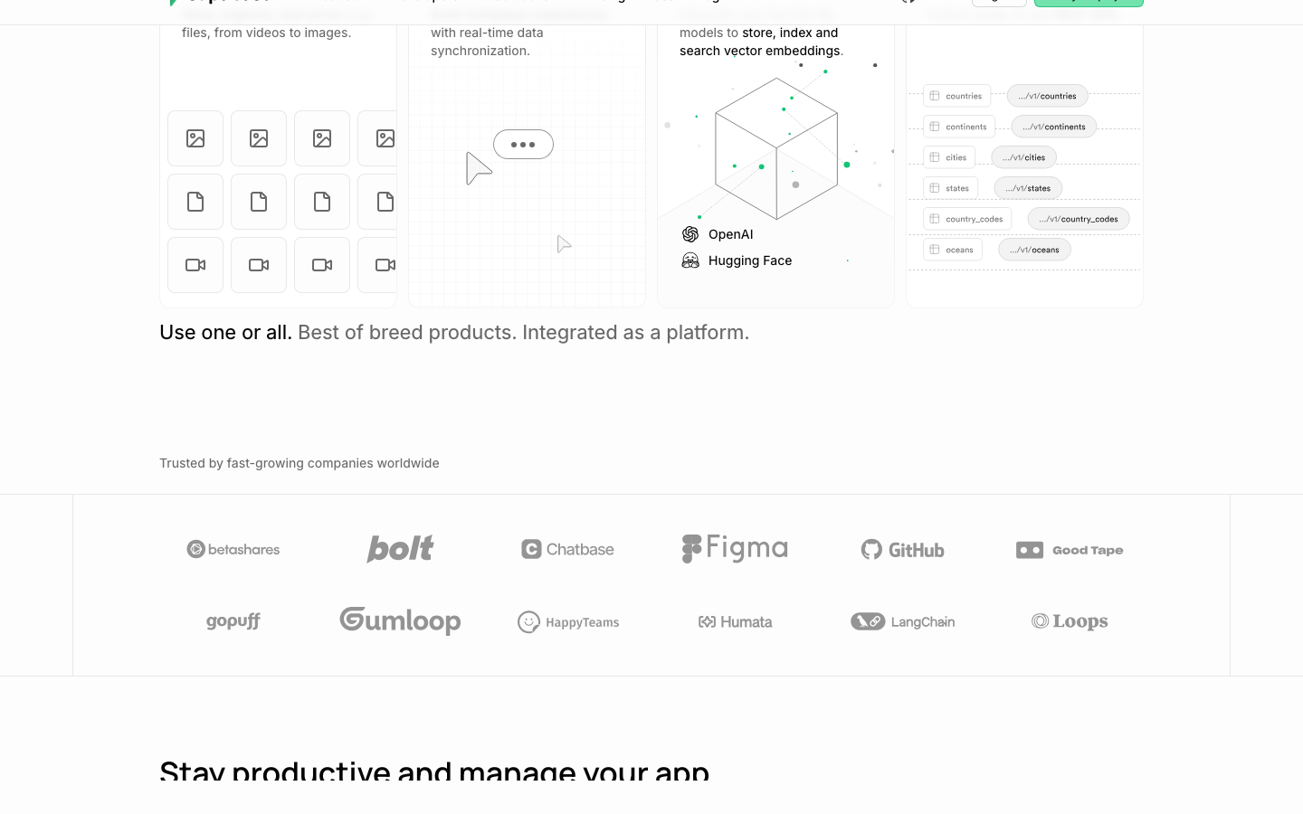 Above-the-fold capture of supabase.com