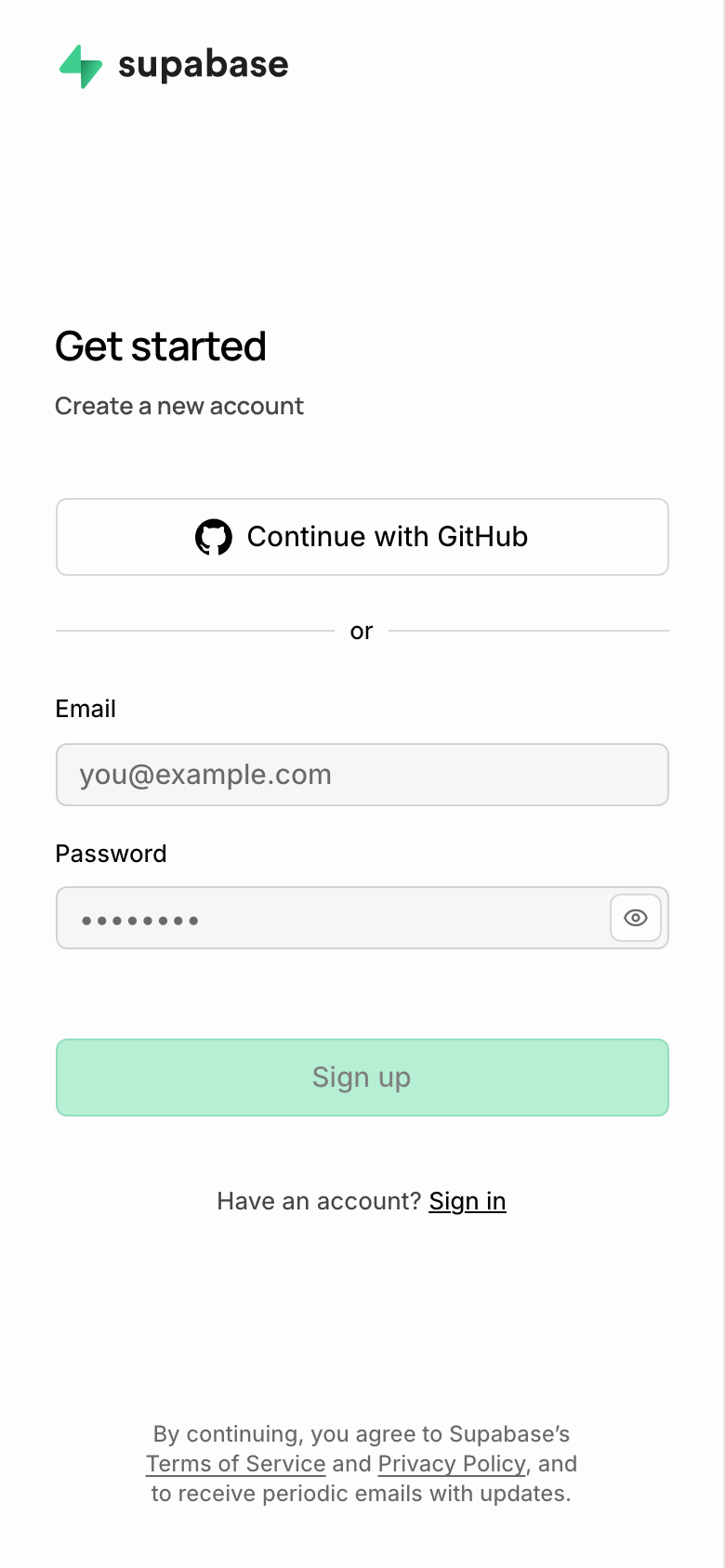 Sign Up